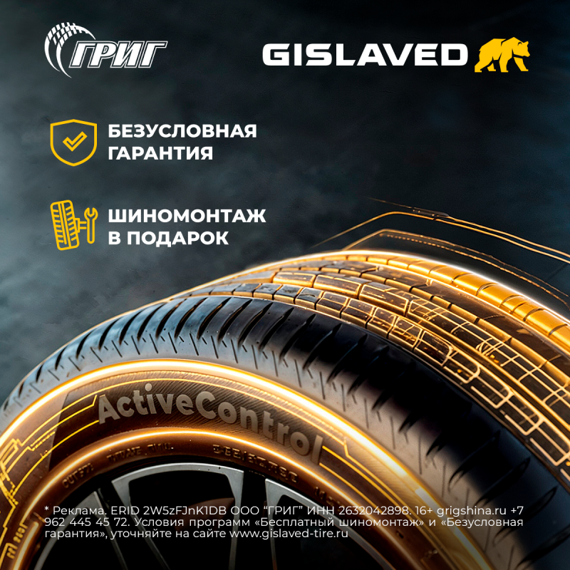 Акции на легковые шины GISLAVED