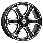 R18 7,5*18 6*139,7 +38 67,1 КиК Балеар KC727 Алмаз черный Автомобильный диск